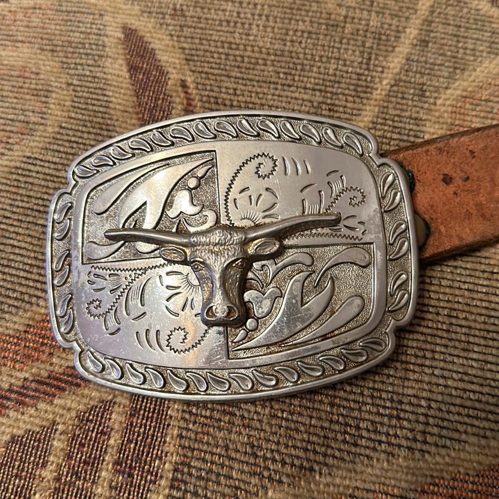 Large Longhorn Belt Buckle